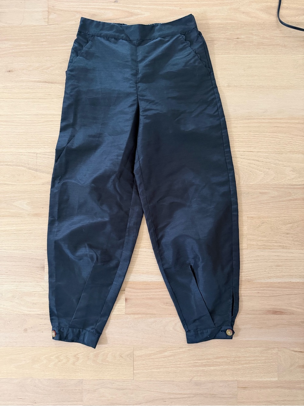 Kika Vargas Black Relaxed Tapered Joggers